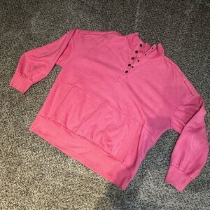 Pink Button-Up Women's Top